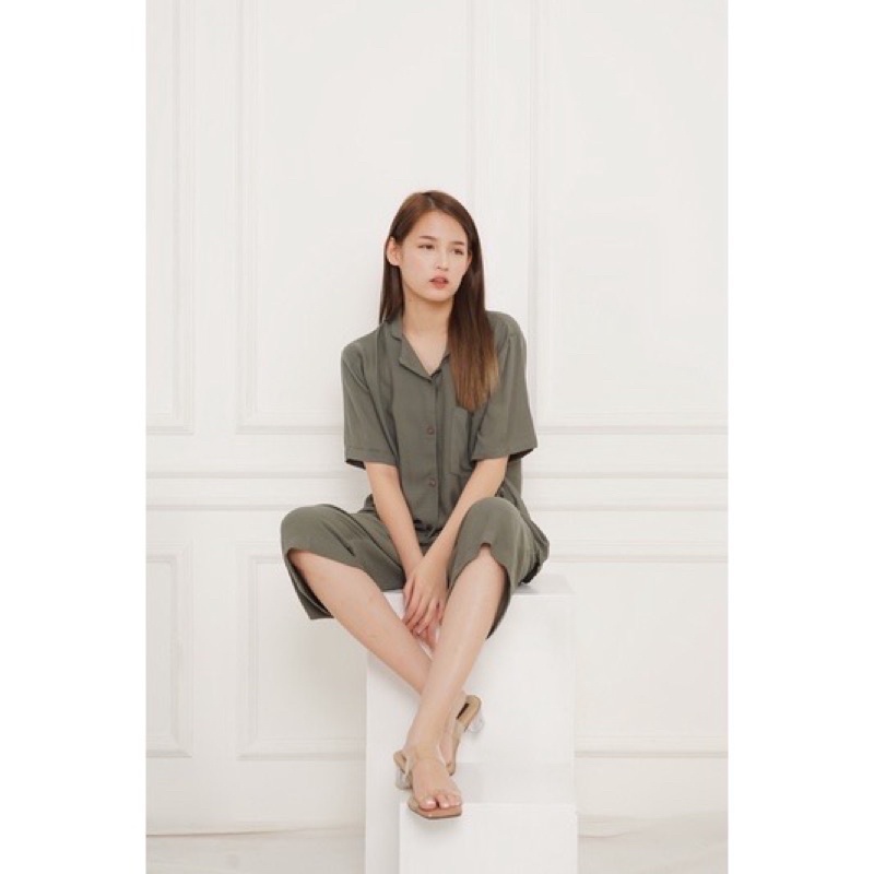 Set Homewear Nabie Premium Rayon Crinkle / Baju Tidur Wanita Set Rayon