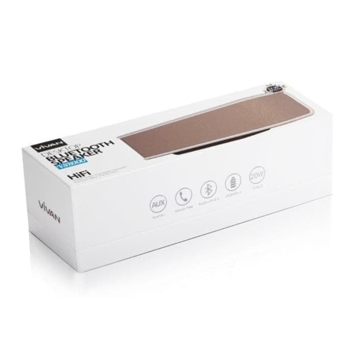 Vivan VSB900 Bluetooth V4.0 20W Output Bass BT Wireless Speaker Gold