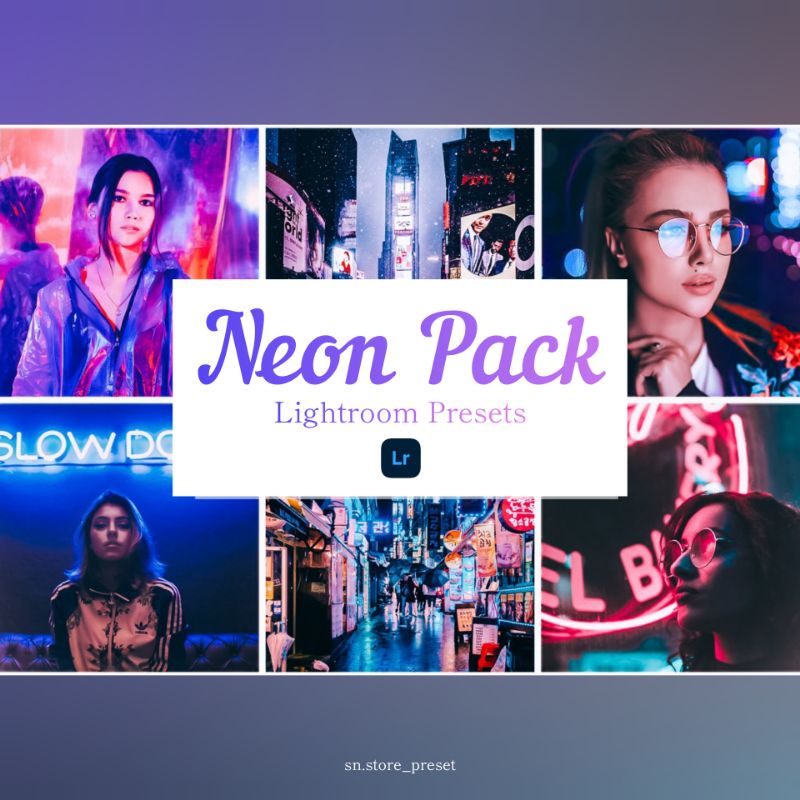 5 PRESET LIGHTROOM MINIPACK NEON SERIES For IOS &amp; Android