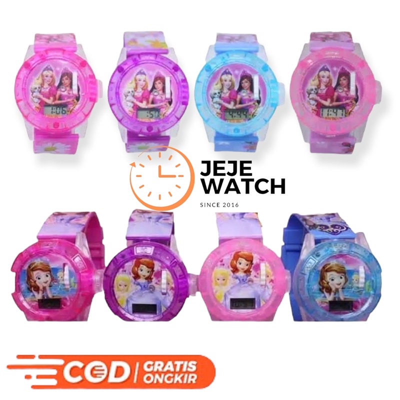 Jam tangan anak cewek laser LED + MUSIK