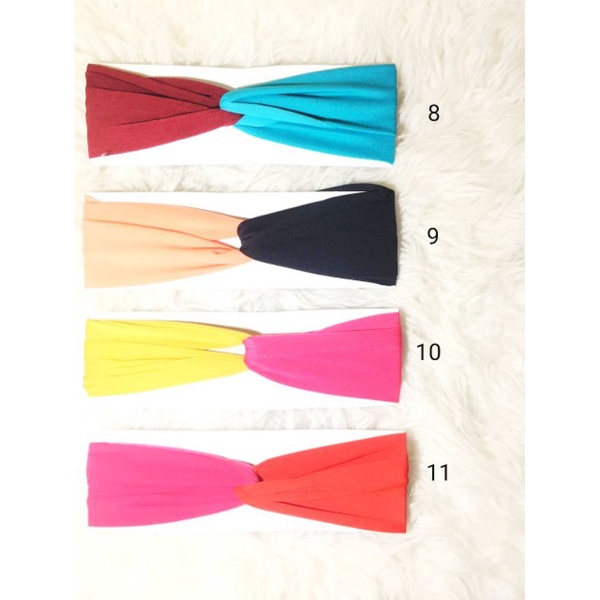 HB03 Headband Bandana Biasa Simpul Polos 22cm