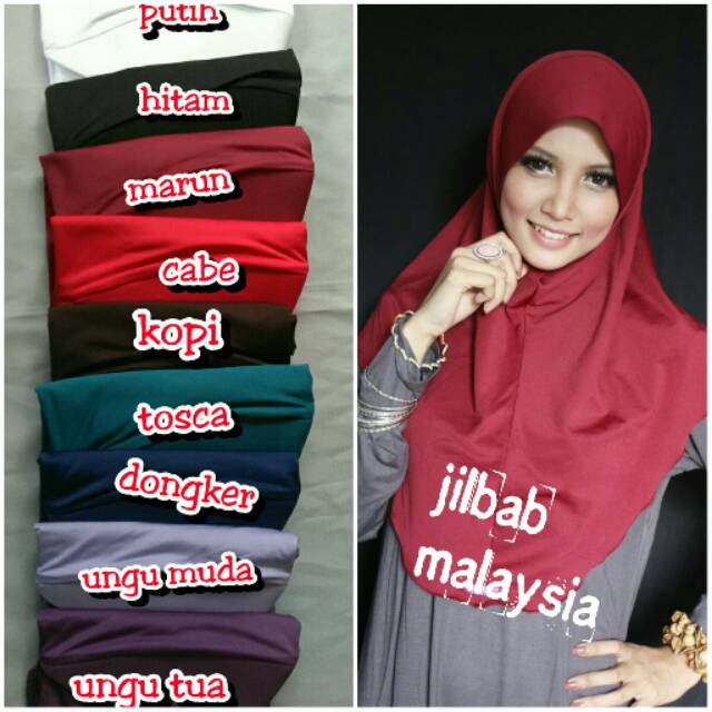 Jilbab instan Malsysia - Jilbab Antem - Bergo Malaysia
