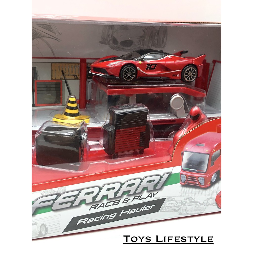 Bburago Diecast - Ferrari Racing Hauler Ferrari FXX K (PREMIUM)