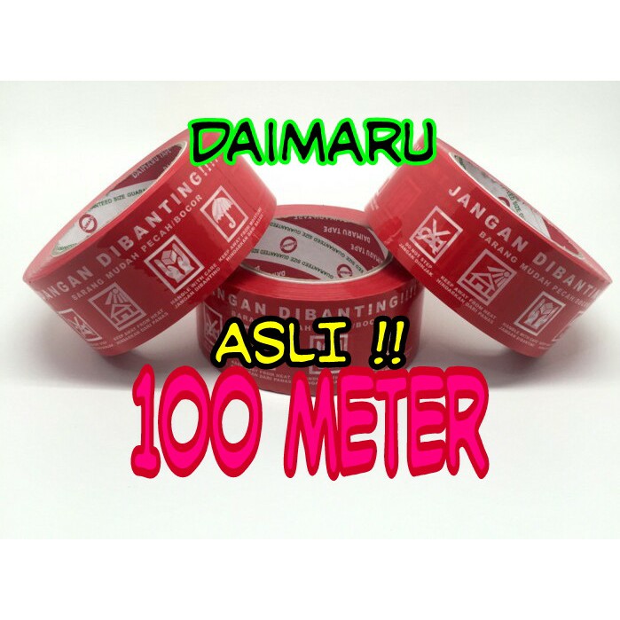 

Lakban Daimaru Jangan Dibanting Fragile merah tebal