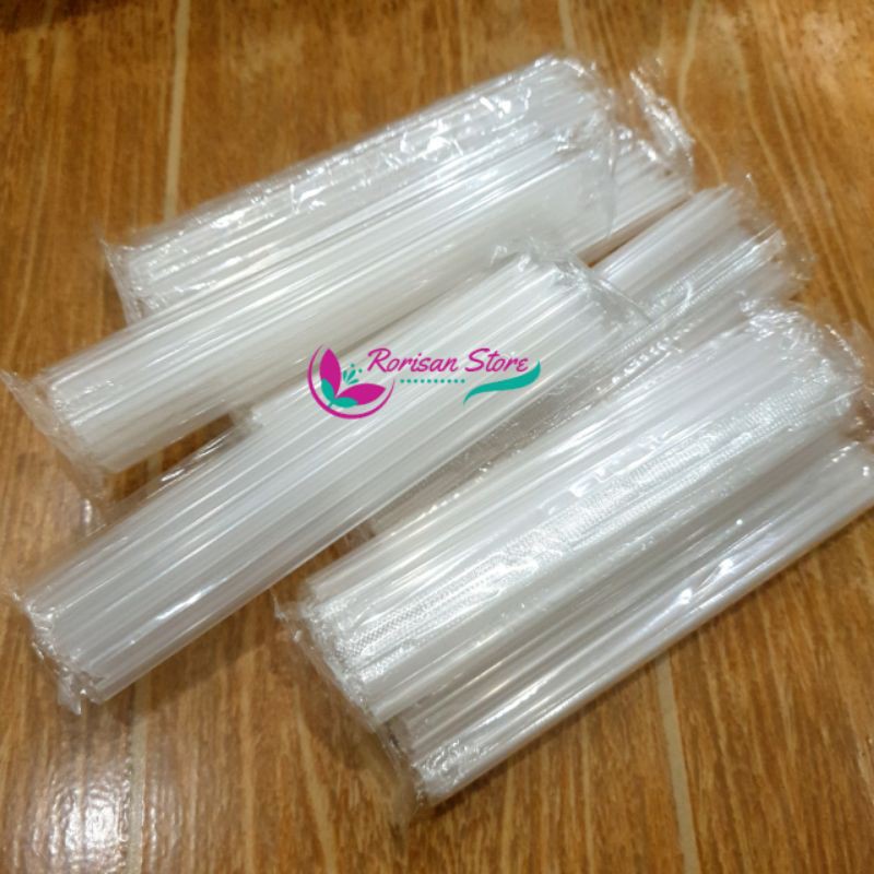 Jual Sedotan Aqua Gelas Pipet Aqua Cup Eceran Per Pack Isi