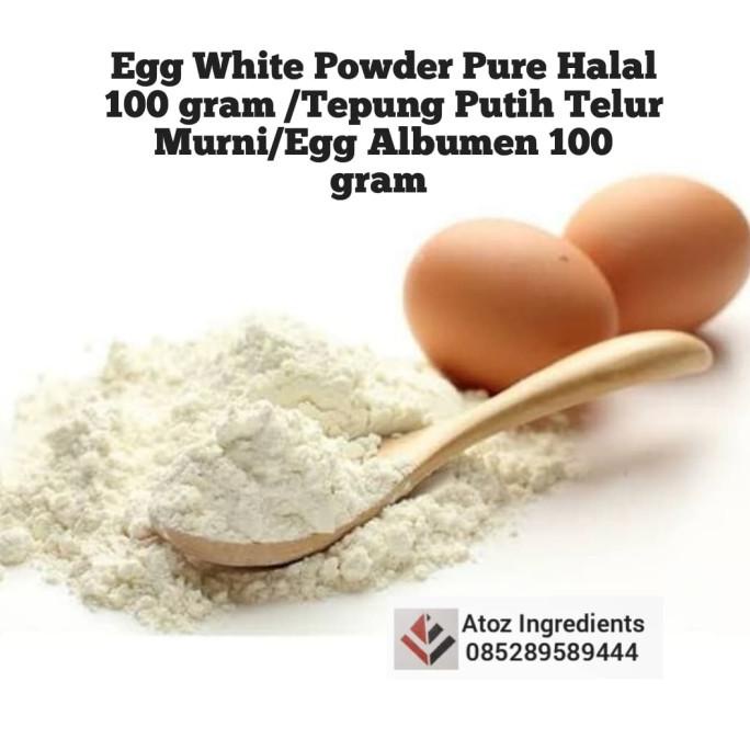 

[[COD]] Egg White Powder Pure Halal /Tepung Putih Telur Murni/Egg Albumen 100g NEW Kode 1026