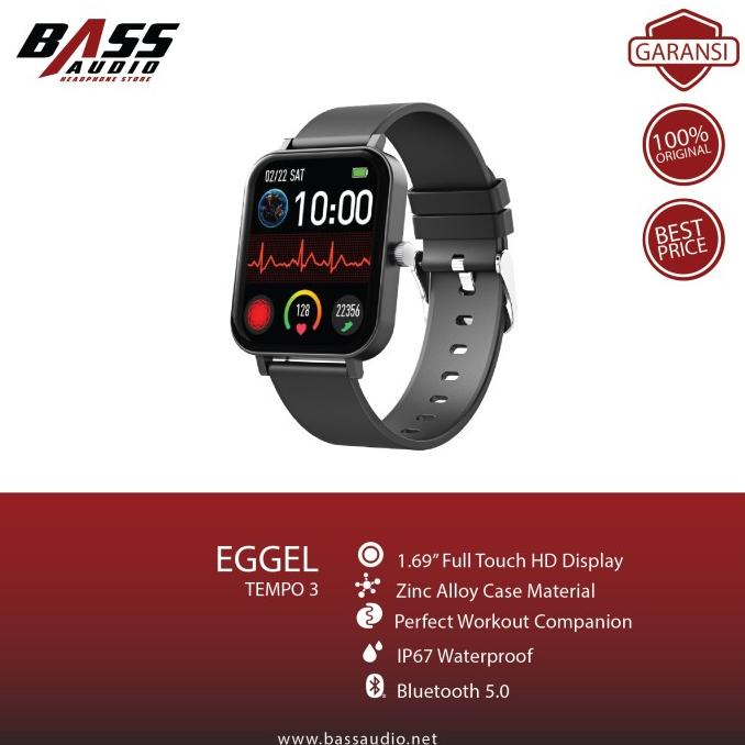 Eggel Tempo 3 / Tempo3 Full Touch Screen Smartwatch /Smart Watch /Band Pranacitrazulda