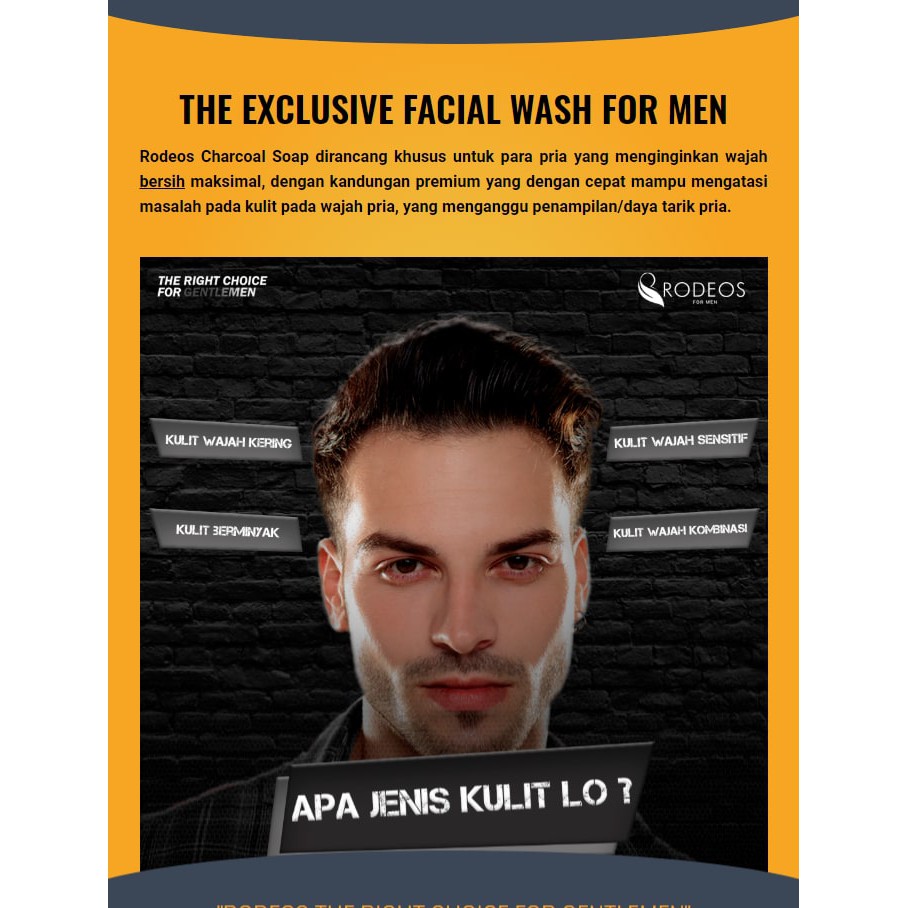 COD- Sabun RODEOS MEN Charcoal Soap | For Men