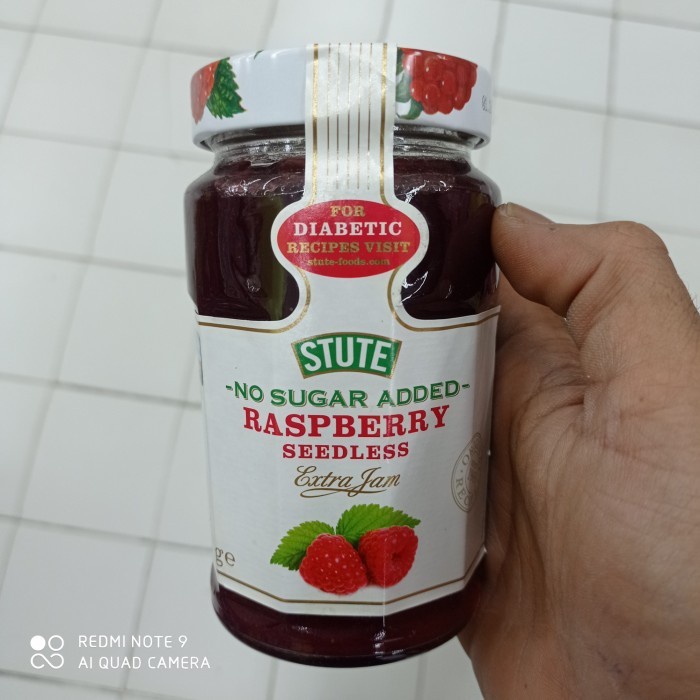 

stute no sugar added raspberry seedless extra jam 430gr