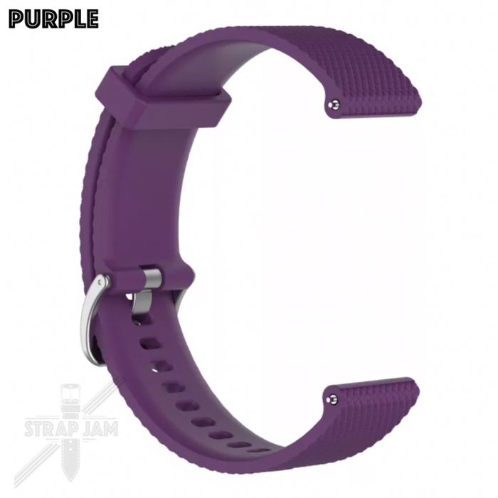 SBF Tali Jam Tangan Garmin Forerunner 245 645 Music - Strap 20mm Rubber Silikon Grey Buckle