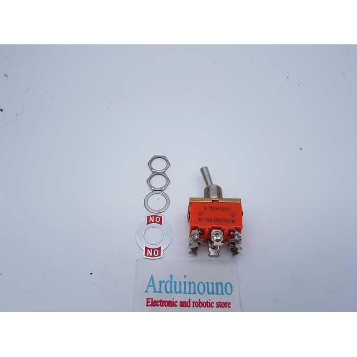 Saklar Toggle Switch DPDT E-TEN 6 Kaki 1321 15A 250V (On-On)