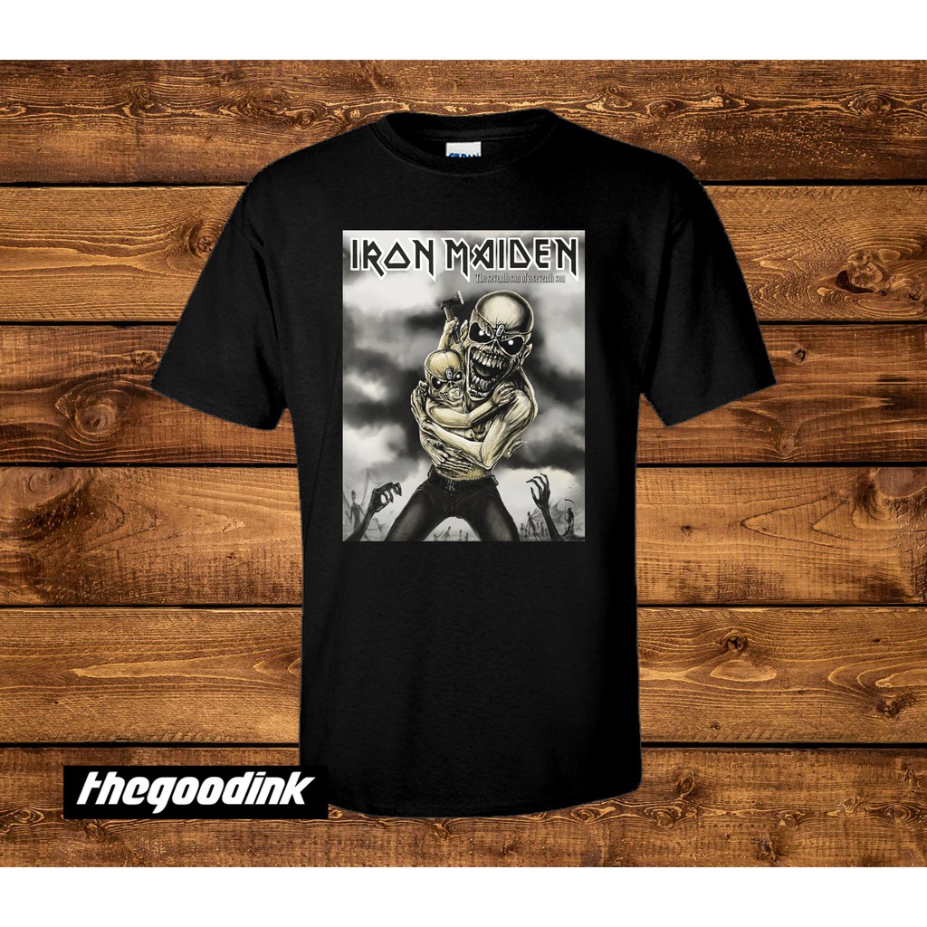 Kaos Iron Maiden - Seventh Hitam - Original Gildan T-shirt DTG Print