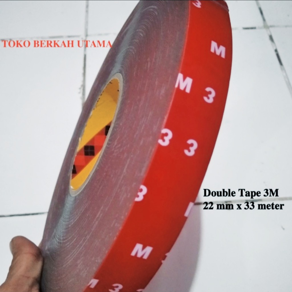 

Double tape 3m foam merah 20 mm x 33 meter