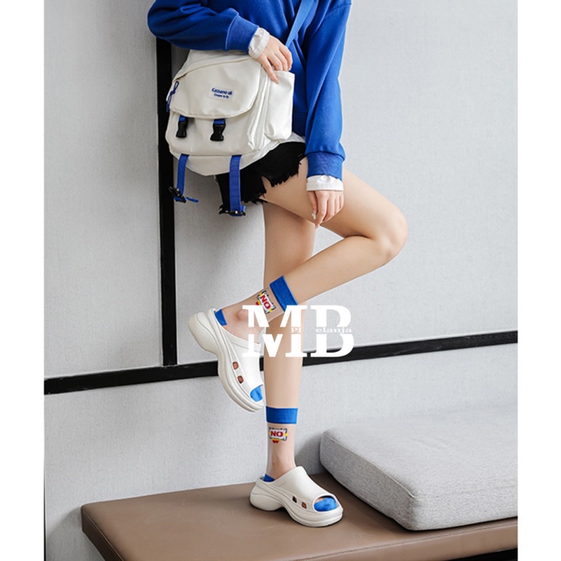 SANDAL SLOP KOKOP WEDGES JELLY IMPORT PREMIUM FUJI