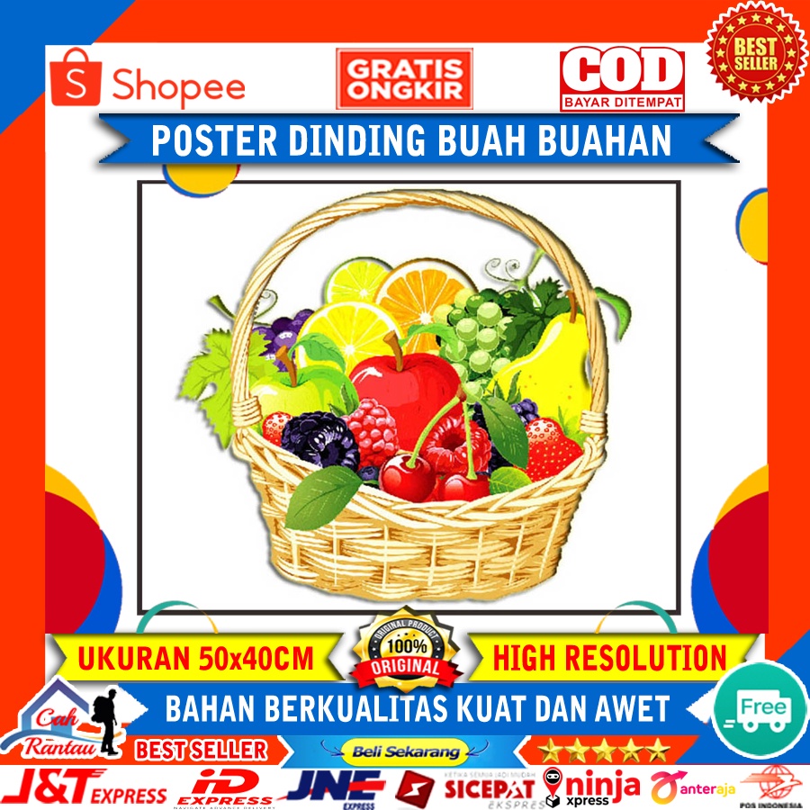 Poster Dinding Motif Buah