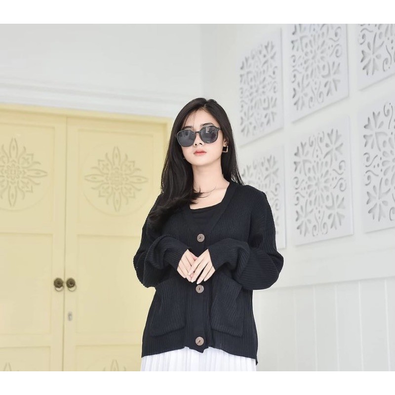 kardigan rajut / ZENNA KNITE CARDY / kardigan oversize / cardy rajut / rajut murah wanita kekinian