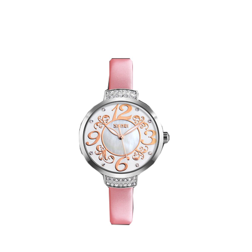 Jam Tangan Wanita Analog Skmei 9160 Pink Water Resistant 30m