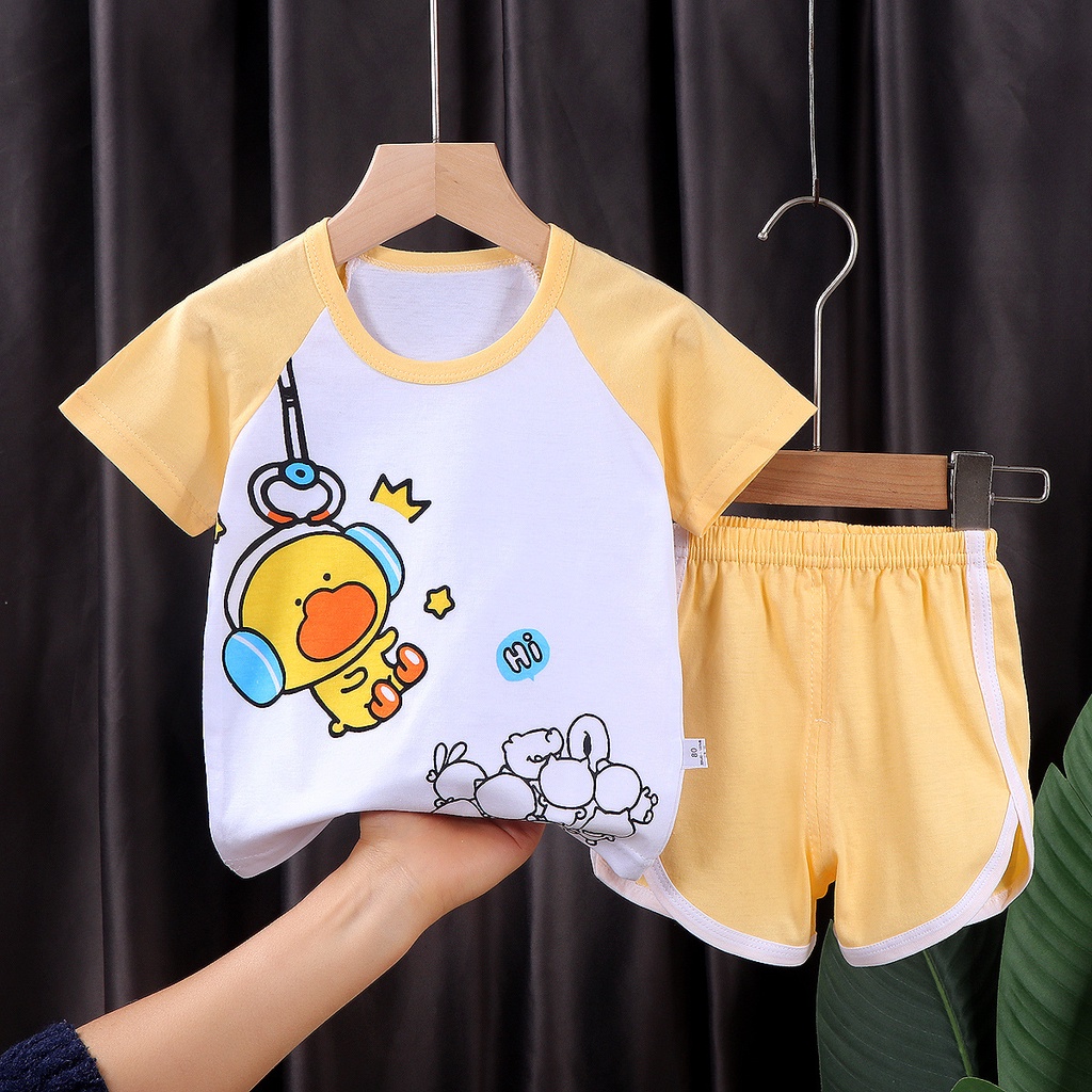 BABYSTORE01 -  BBD SETELAN ANAK 0-3 TAHUN SETELAN BAYI PIYAMA BAYI BAJU PENDEK DAN CELANA PENDEK