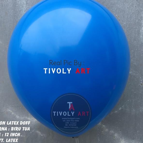 ✰ Balon Latex Doff Biru Tua | Balon Doff Biru Tua isi 50pcs ➦
