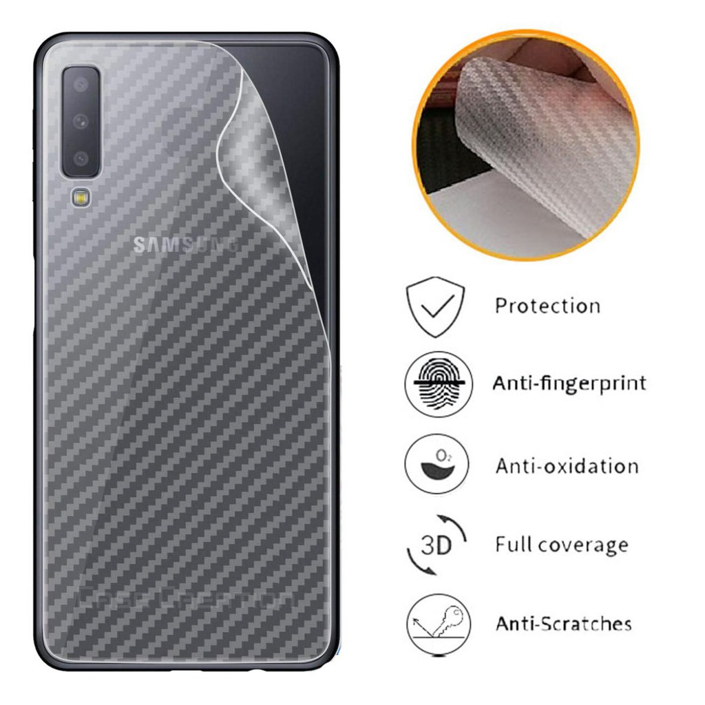 Skin Carbon / Anti gores belakang Samsung Note 10, NOTE 7