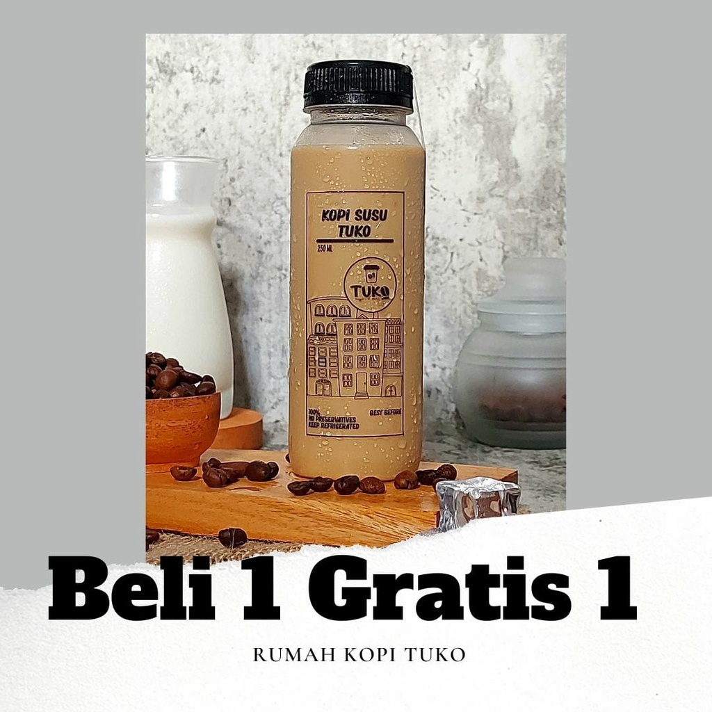 

Kopi Susu Gula Aren 250 ml I Kopi Susu Tuko I Ready to Drink