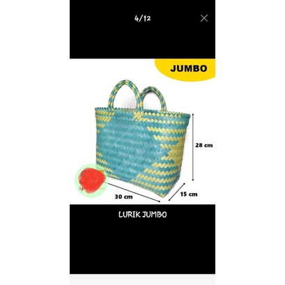 Tas Keranjang Anyaman Anyam Lurik Burik Belanja Pasar Jumbo