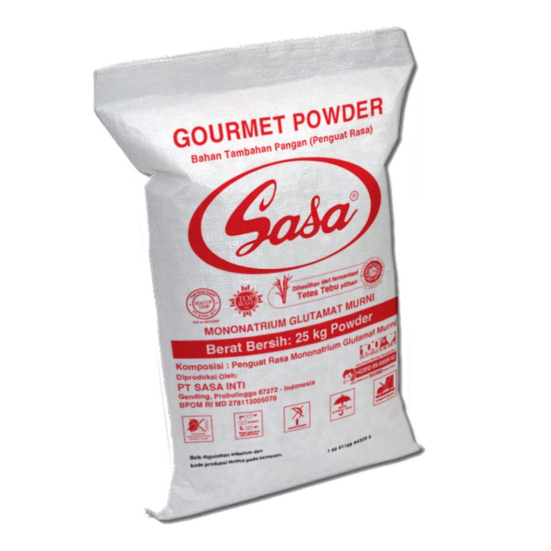 

Bubuk MSG Mononatrium Glutamat Sasa Gourmet Powder Industrial 25Kg