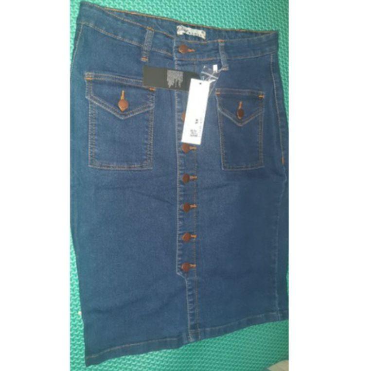 ➶qw Harga Murah❂ Rok pendek Levis jeans STRETCH kancing 8 // rok jeans kancing depan import rok // r