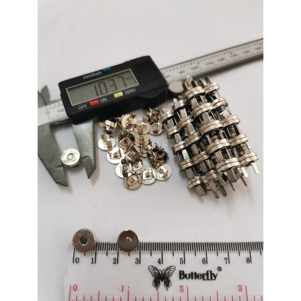 [100 sets] Kancing magnet 10 mm / kancing magnet tas 10mm nikel