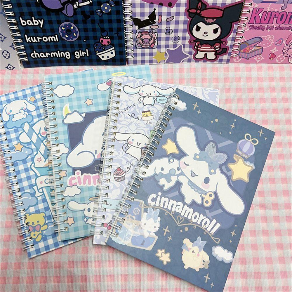 Mxbeauty Anime Notebook Hadiah Anak Perlengkapan Kantor Kuromi Kartun Cinnamoroll Diary Coil Notebook