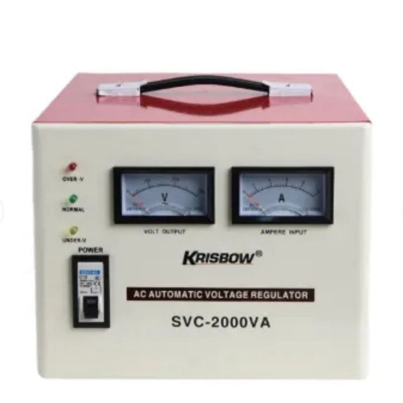 krisbow stabilizer elektronik analog 2 kva 2000va aurltomatic voltage