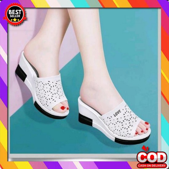 [Cozy] Gifly Sandal Wedges Fashion Wanita Import 1396 Abbushoes Us 74 Sandal Wedges Laser Untuk Wani