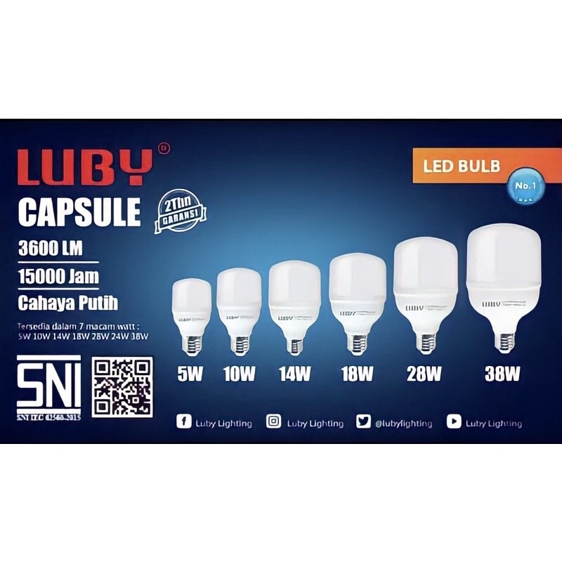 Lampu LED Capsule LUBY 38W 45W 50W