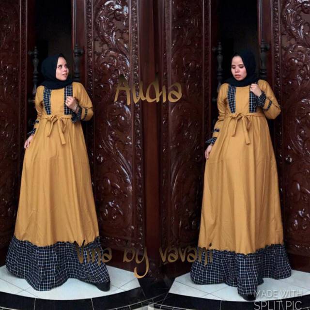 DRESS GAMIS BUSUI AUDIA VINA BY VAVANI ORIGINAL