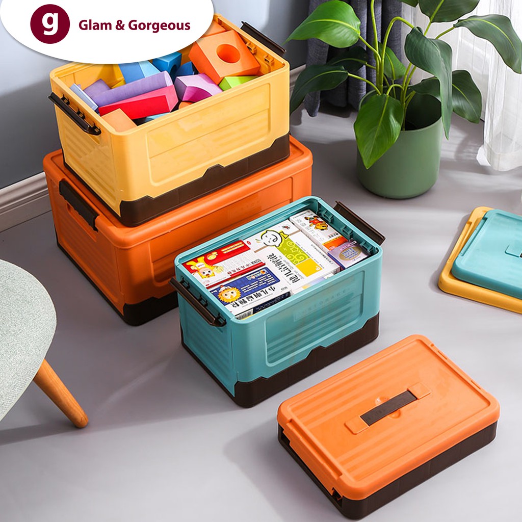 Kotak Penyimpanan Baju Plastik Box Container Lipat Serbaguna Portable Box Container Organizer BC001