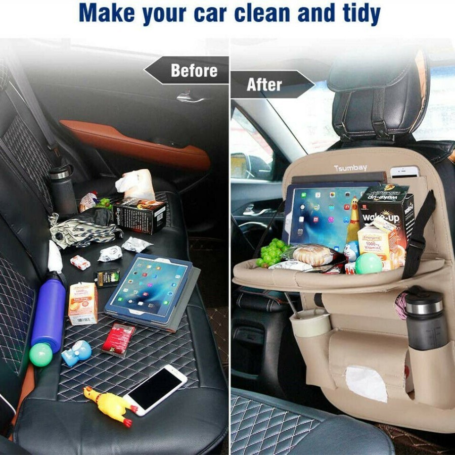 Trend-CAR SEAT ORGANIZER FOLDABLE TABLE SEAT ORGANIZER MEJA LIPAT PREMIUM