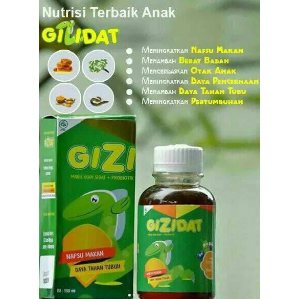 

GIZIDAT Madu Ikan Sidat + Probiotik Nafsu Makan Daya Tahan BERKUALITAS