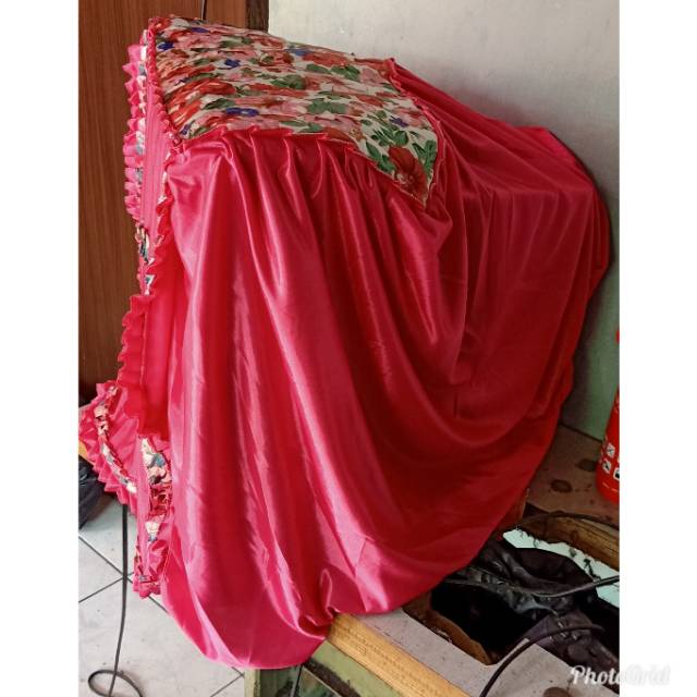 Sarung Tutup tv tabung 21 inc bahan saten kembang