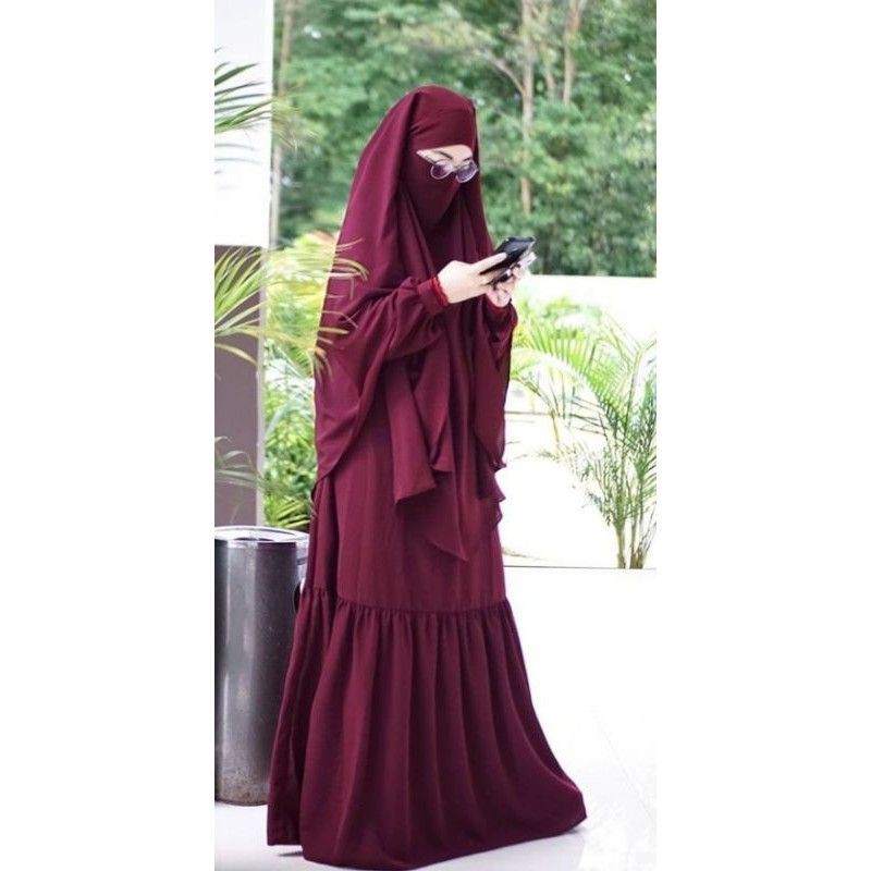 gamis set hijab french khimar