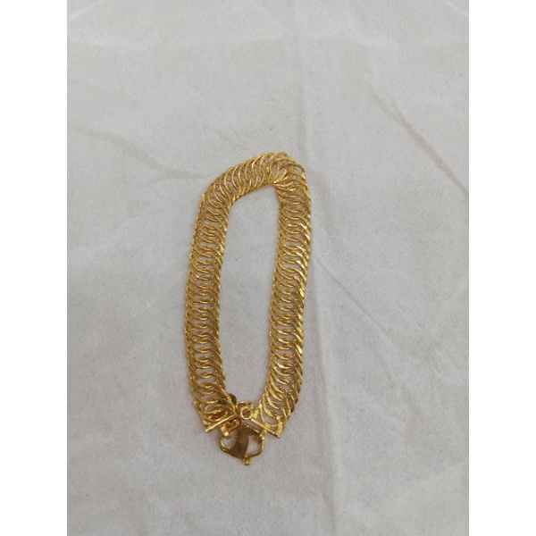 Gelang rantai perak sepuh