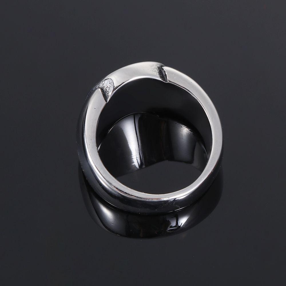 Cincin Billiard Nanas Aksesoris Fashion Statement Rock Gothic Retro Hip Hop Stainless Steel