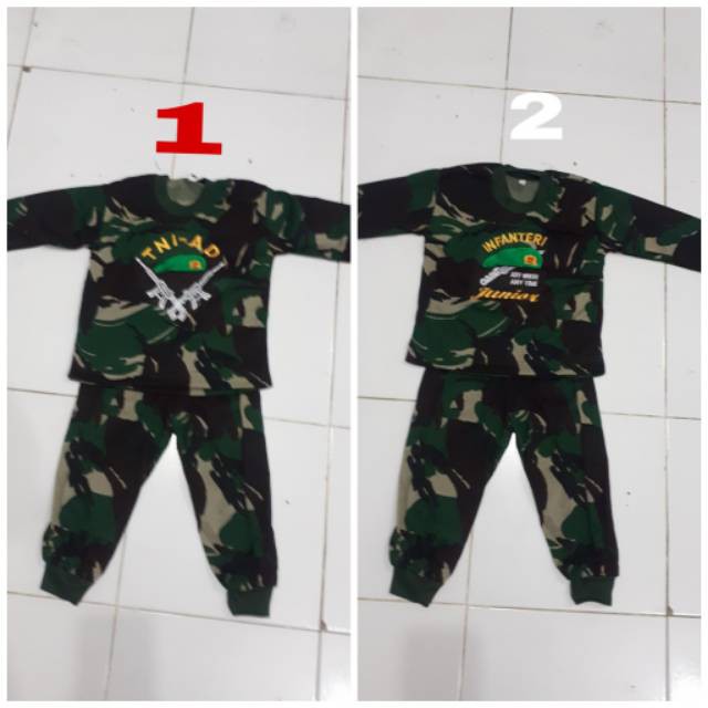 ARMOURMILITARY  Termurah KAOS DORENG/LORENG ANAK SETELAN LENGAN PANJANG