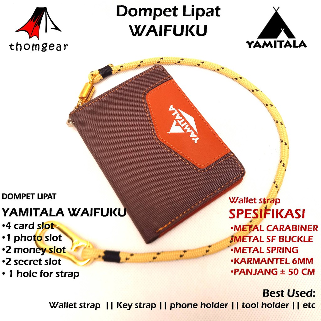 Dompet Outdoor Yamitala Waifuku Dompet Lipat Bahan Cordura Original Yamitala Thomgear