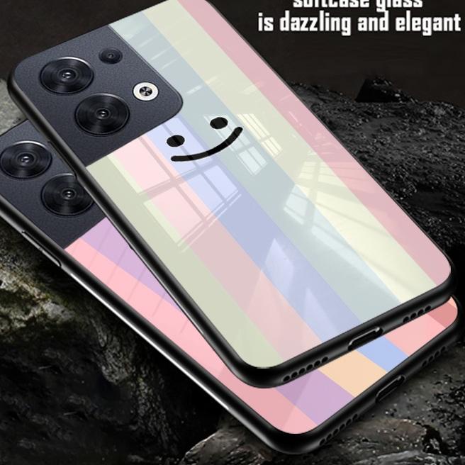Paling Diminati (Q17) Softcase Oppo Reno 8 4G 5G 8 PRO+  - Softcase kaca Oppo Reno 8 4G 5G 8 PRO+ - 