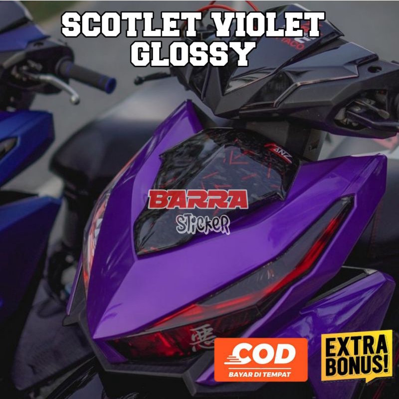 Scotlet Motor Ungu Violet Candy Stiker Scotlet Motor Warna Violet