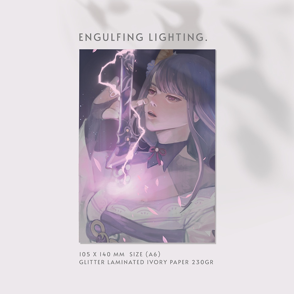 ENGULFING LIGHTNING ARTPRINT - RAIDEN SHOGUN BAAL GENSHIN IMPACT