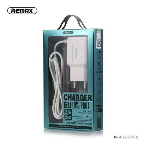 REMAX 2.4A Dual USB Charger SET RP-U22 PRO (a) Type C