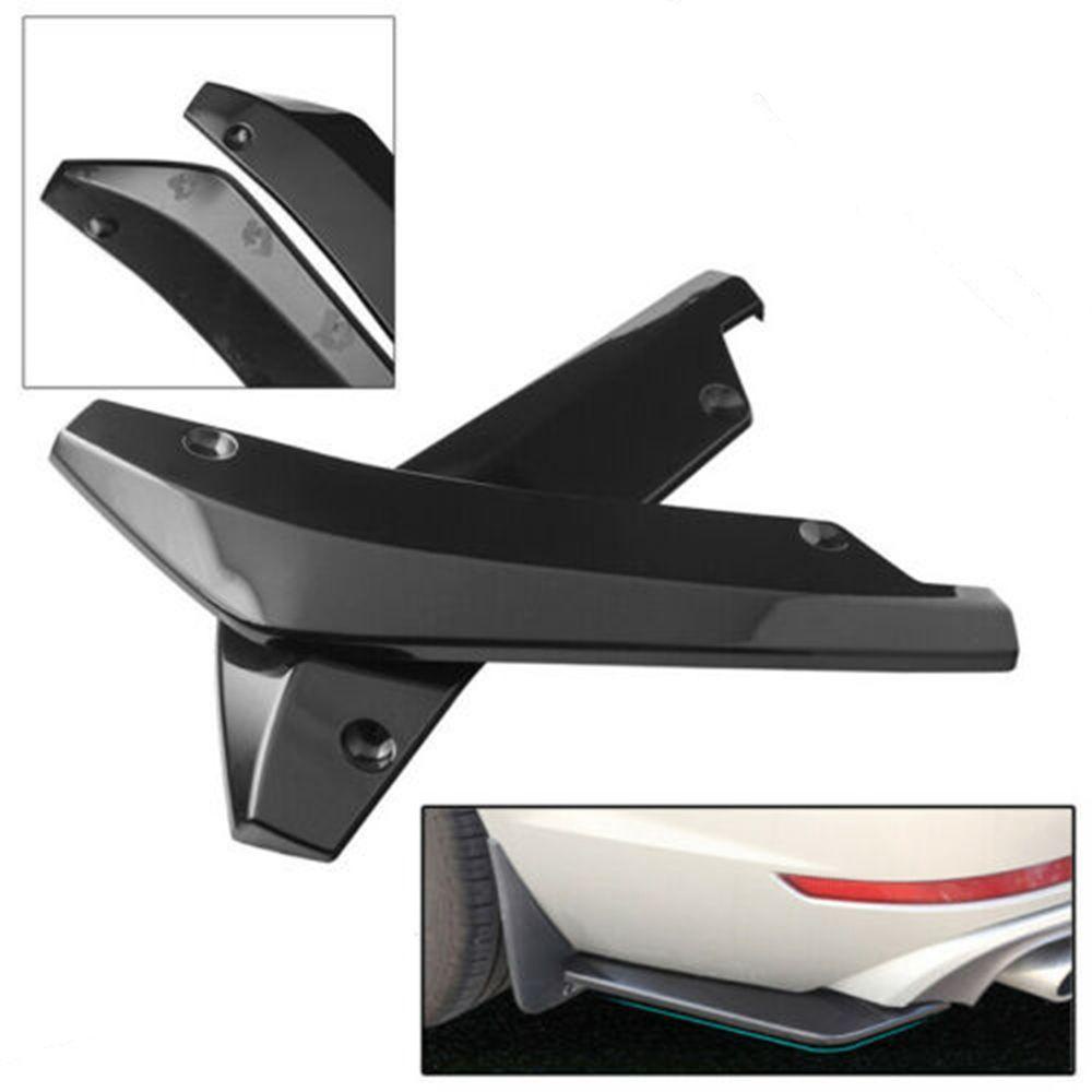 Populer 2Pcs Bumper Belakang Mobil Diffuser Hitam Ringan Gores