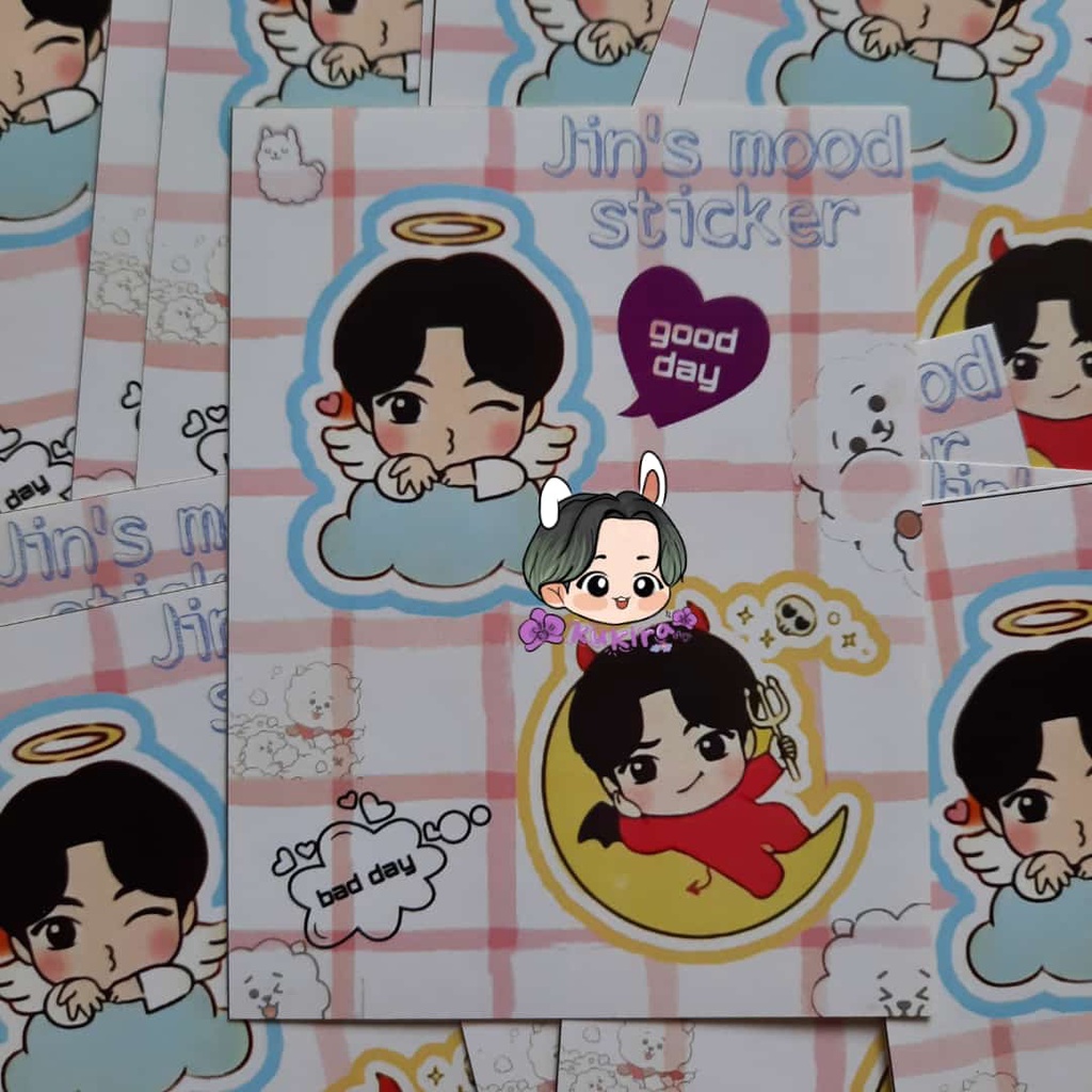 STICKER SET JIN MOOD BAD DAY AND GOOD DAY PAJAMA