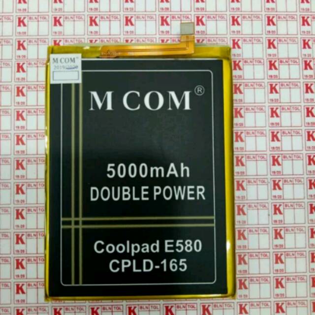 BATERAI BATRE COOLPAD E580 CPLD-165 5000MAH DOUBLE POWER MCOM